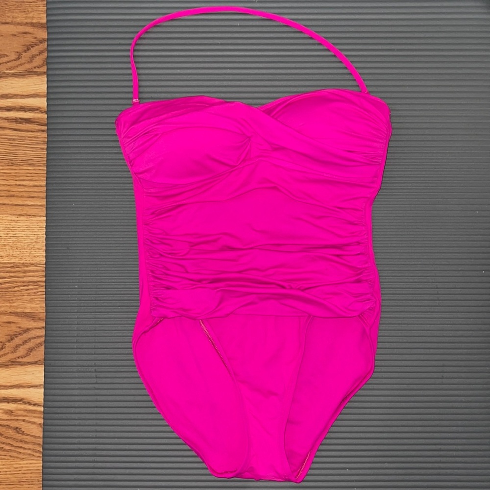 Pink one piece swimsuit